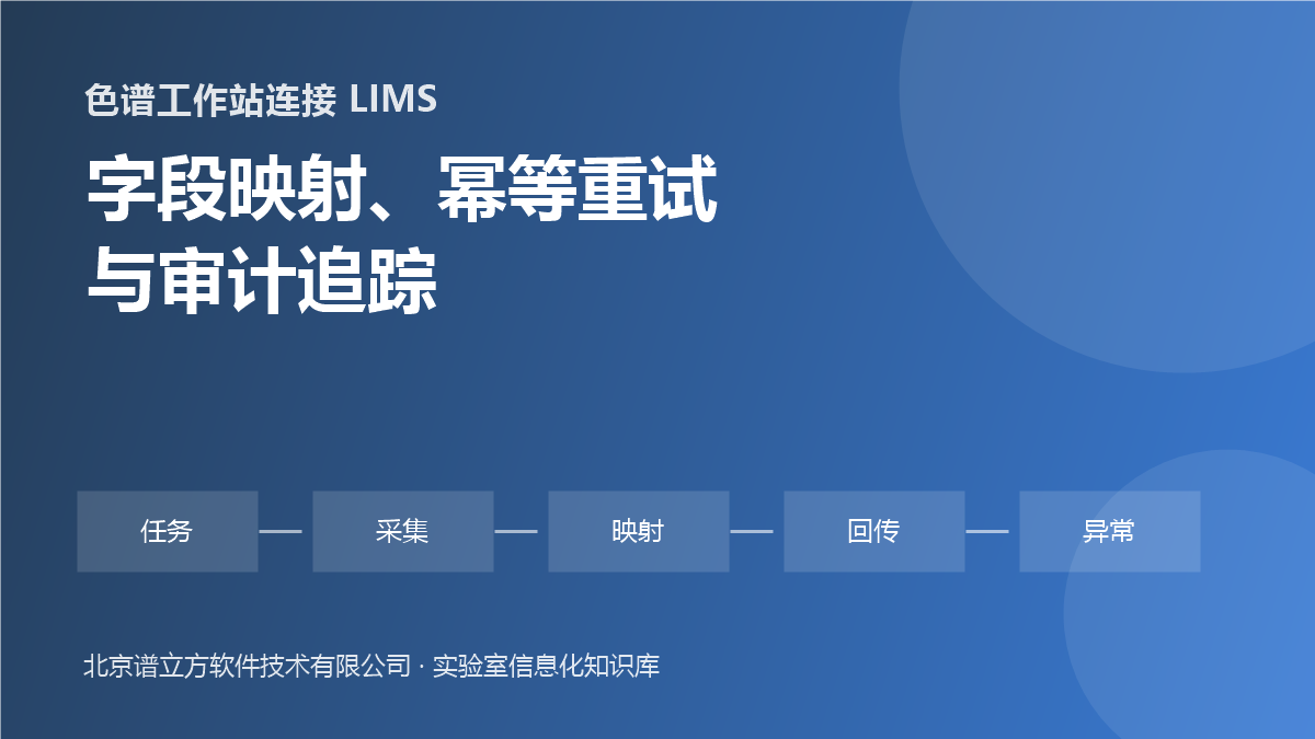 色谱工作站如何连接LIMS：接口、字段映射与审计追踪实施指南